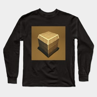 3D Brown Cube Long Sleeve T-Shirt